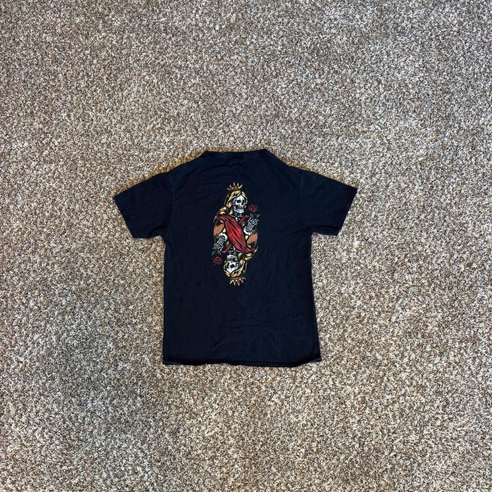 Black Kids Shirt with Red and Gold Graphic